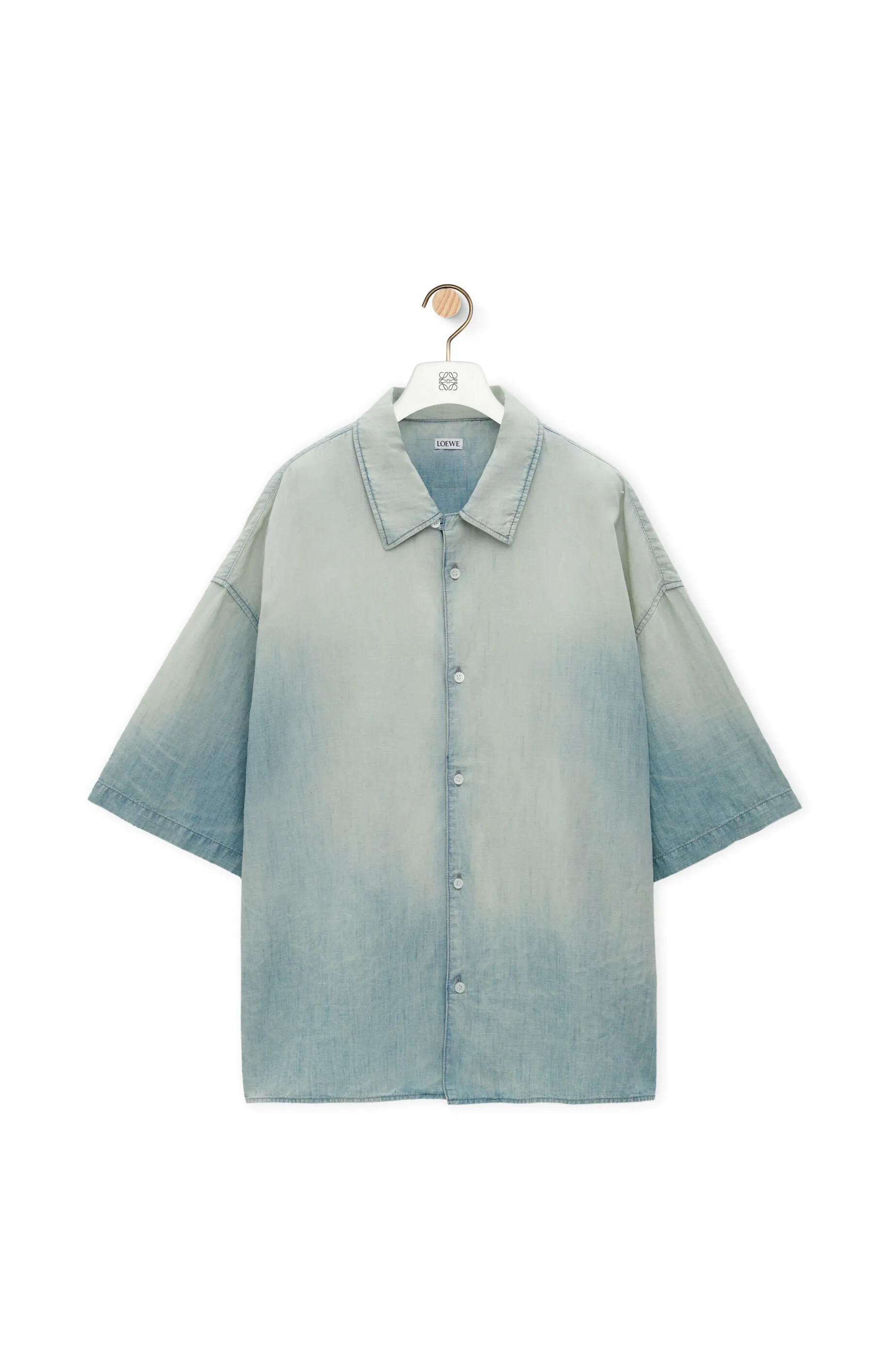 LOEWE  |Short sleeve shirt in cotton and linen