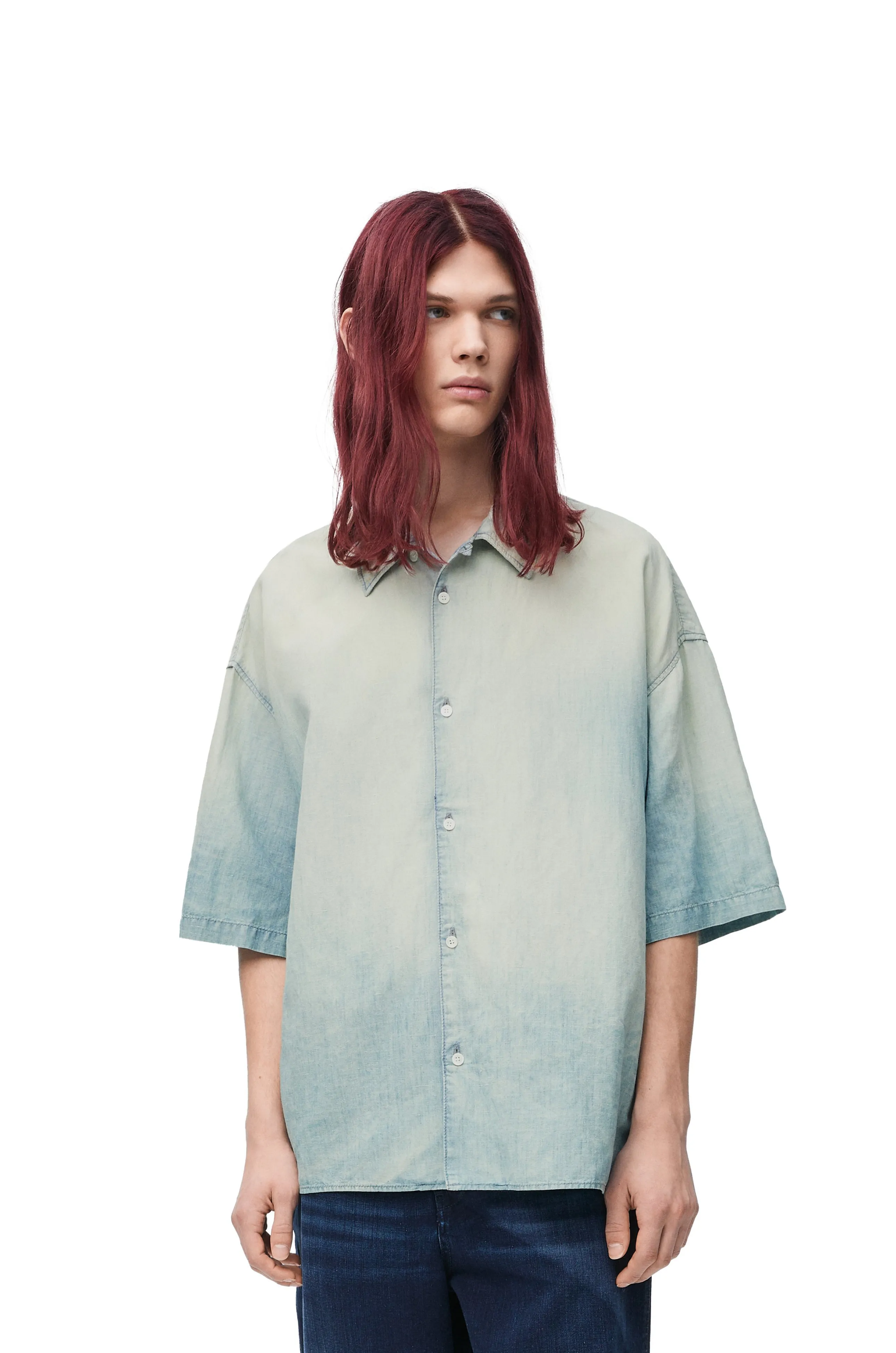 LOEWE  |Short sleeve shirt in cotton and linen