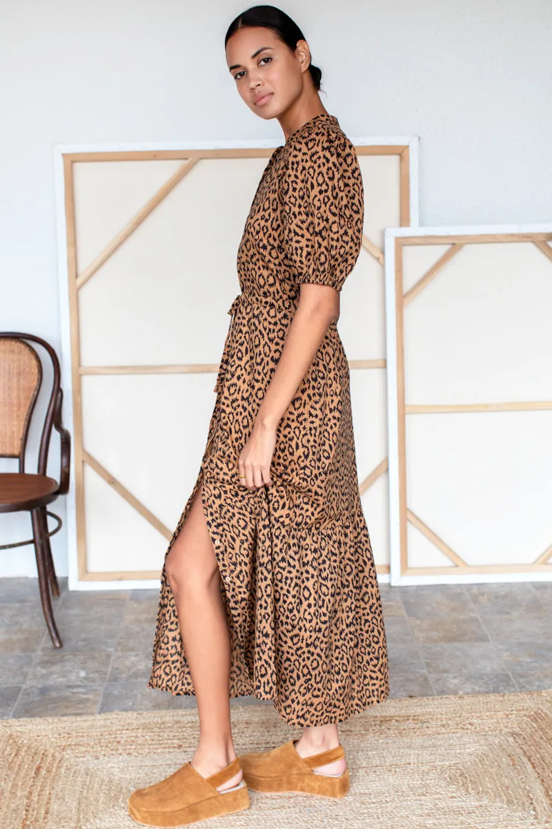 Lucy Dress - Vintage Leopard Organic