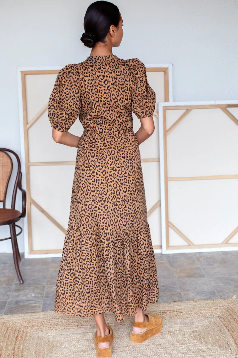 Lucy Dress - Vintage Leopard Organic