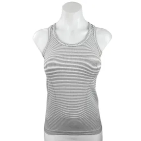 Lululemon Black White Striped Scoop Neck Racerback Athletic Tank Top Size S