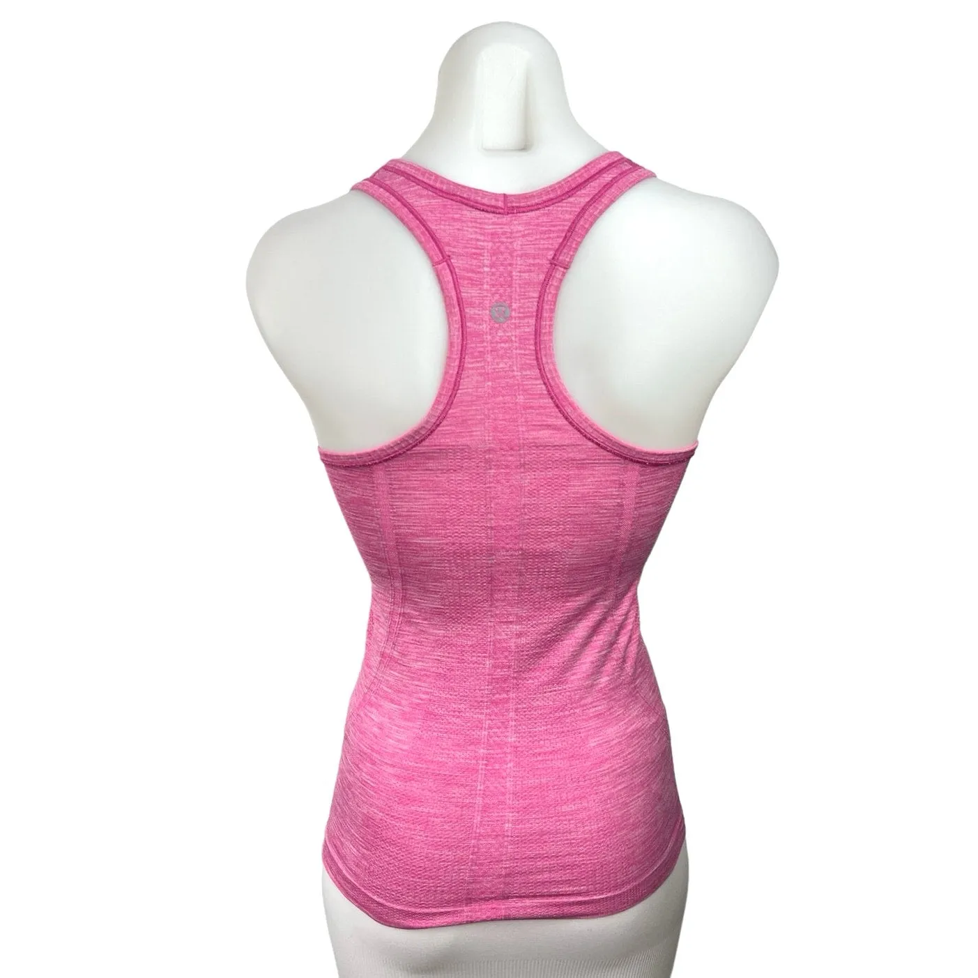 Lululemon Pink Scoop Neck Racerback Fitted Workout Athletic Tank Top Size S