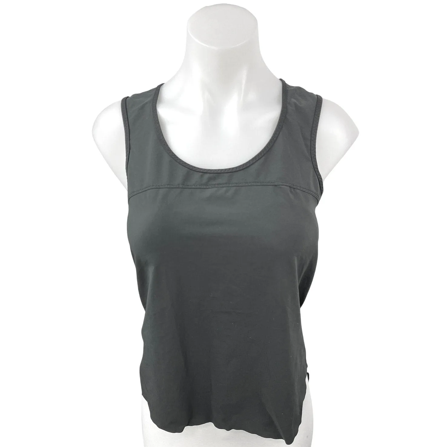 Lululemon Women's Dark Gray Scoop Neck Yoga Workout Athletic Tank Top Size M