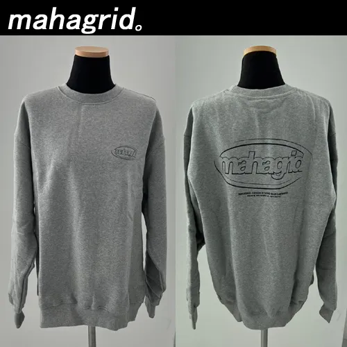 mahagrid  |Unisex Street Style Long Sleeves Logo Sweatshirts