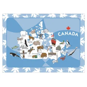 Map of Canada Microfibre Towel