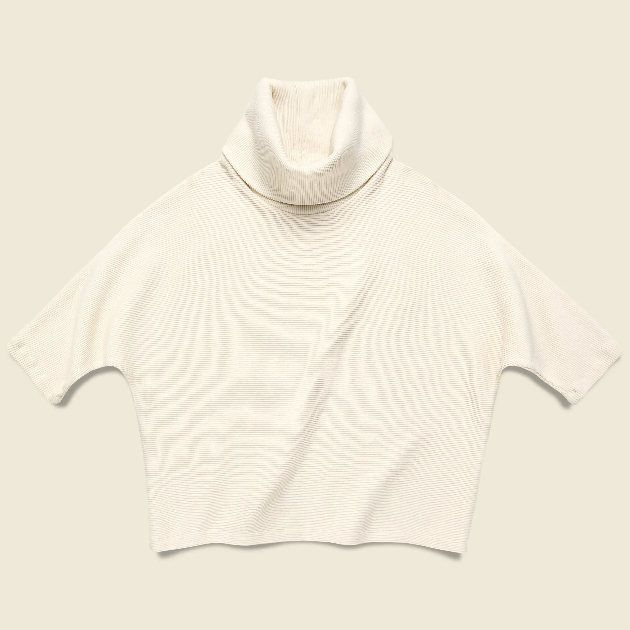 Mesa Rib Turtleneck Sweater - Natural