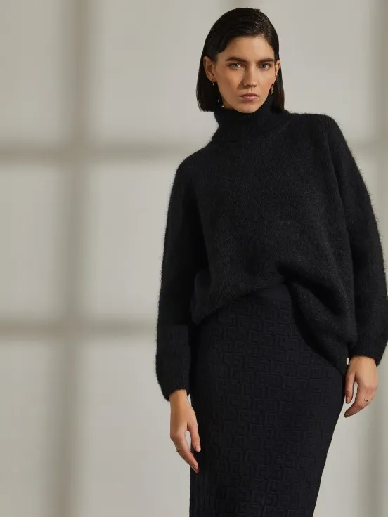 Mohair turtleneck sweater