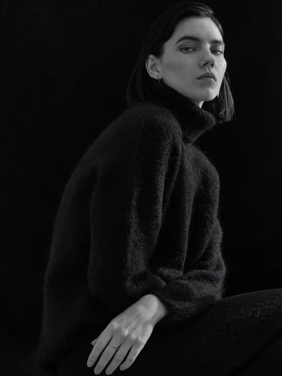 Mohair turtleneck sweater