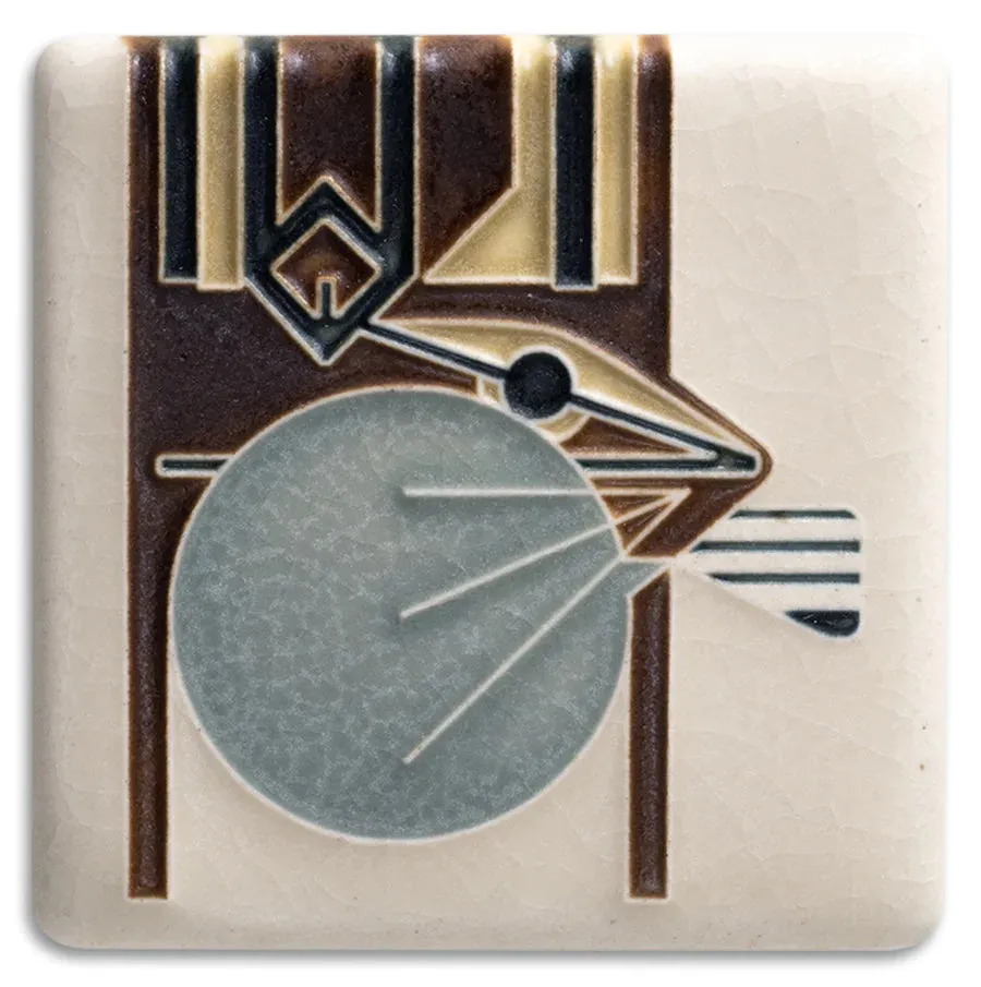 Motawi Tileworks - 3x 3 Tile - 'Chipmunk' (Cream) #3377