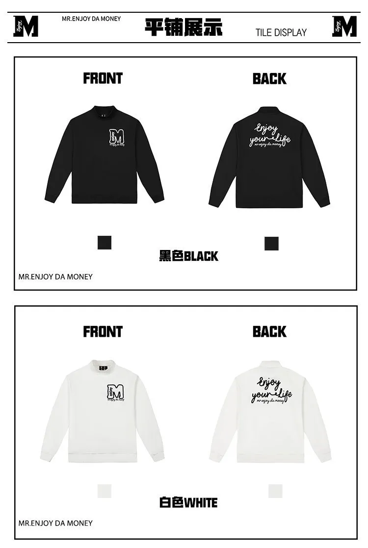 MR. ENJOY DA MONEY  |Street Style Long Sleeves Sweatshirts