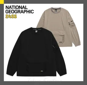 NATIONAL GEOGRAPHIC  |Street Style Long Sleeves Logo Sweatshirts