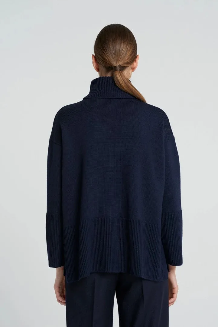 Neffa Wool Turtleneck Sweater - Black