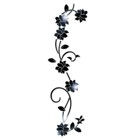 New 3D Vase Flower Tree Removable Wall Sticker