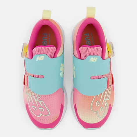 New Balance Girls Youth FuelCore Reveal v3 BOA Lace Athletic Shoes- Hi-Pink/Surf/Peach Glaze