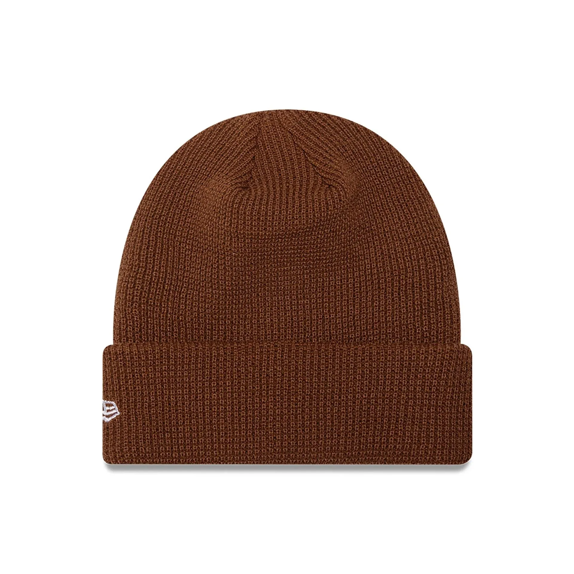 New Era Waffle Knit Dark Brown Beanie Hat