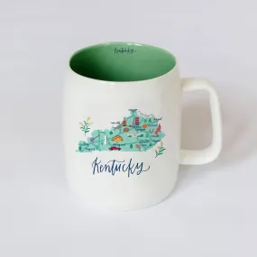 Organic Kentucky State Map Ceramic Mug