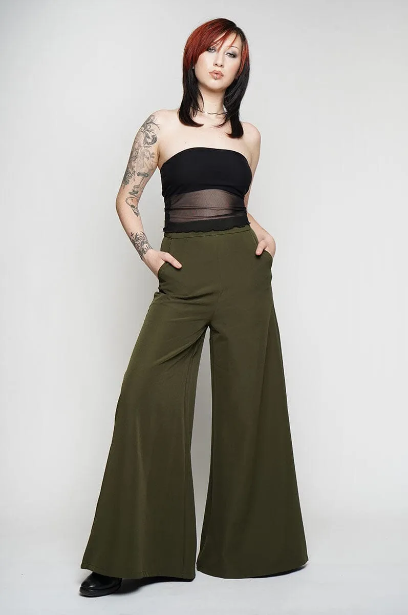 Palazzo Pants - Olive [Last L-3x]