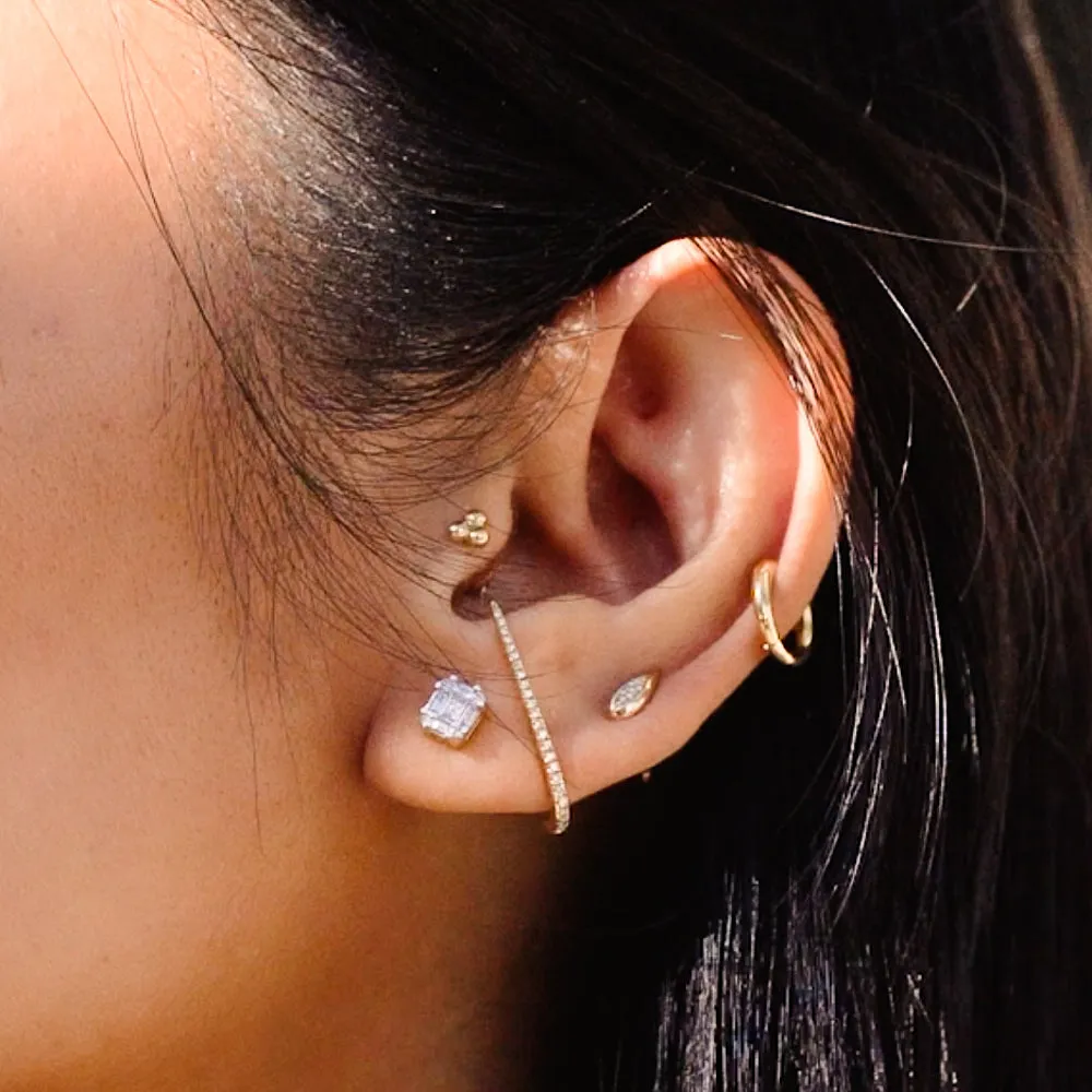 Pavé Water Drop Studs