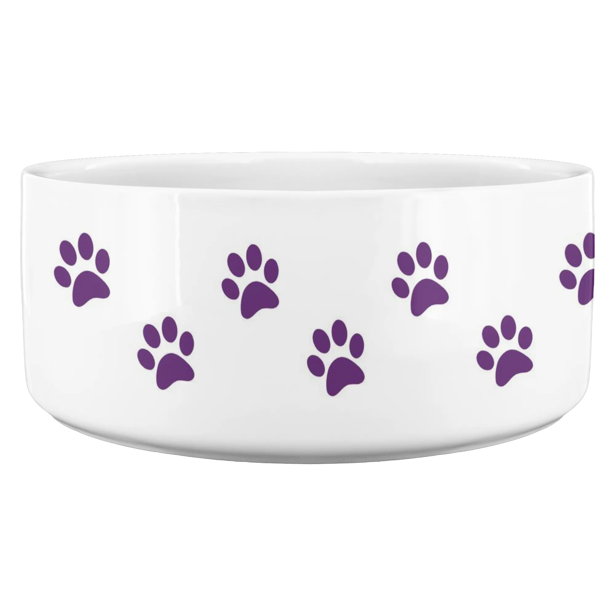 Personalized Ceramic Dog Bowl Paw Name