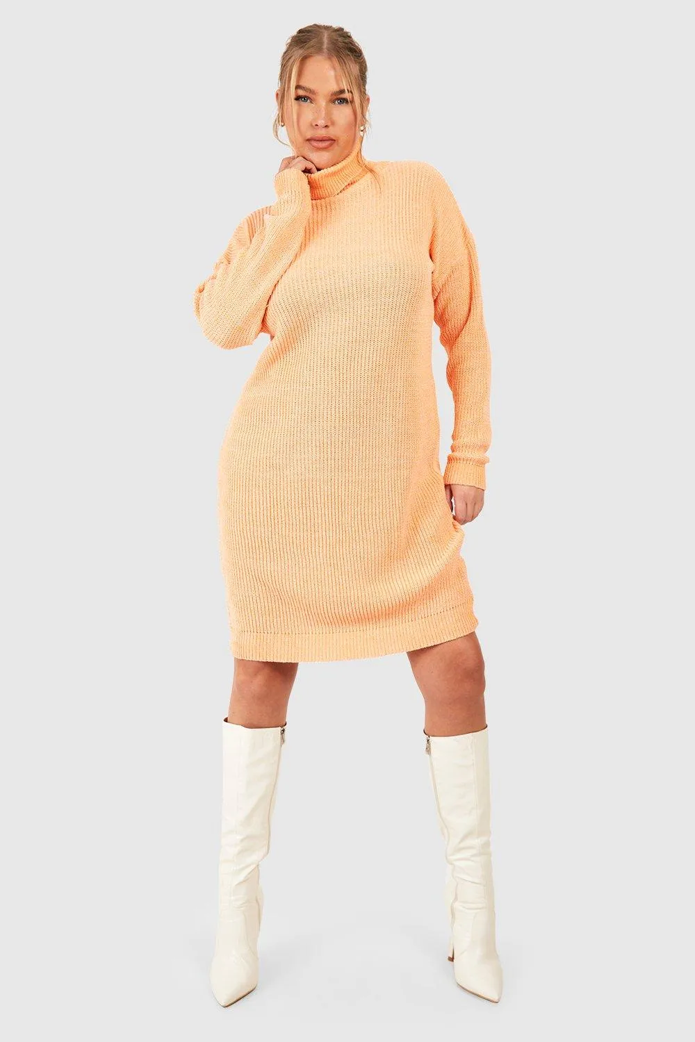 Plus Turtleneck Sweater Dress