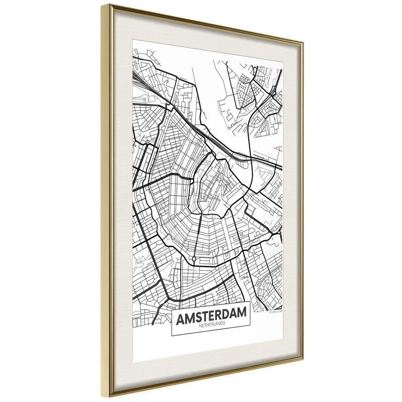 Poster City map: Amsterdam