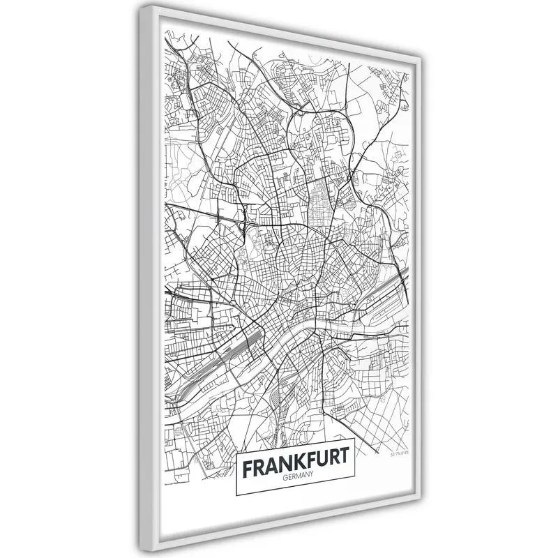 Poster City map: Frankfurt