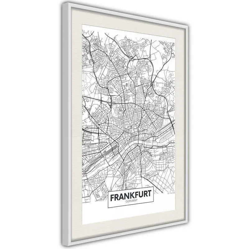 Poster City map: Frankfurt