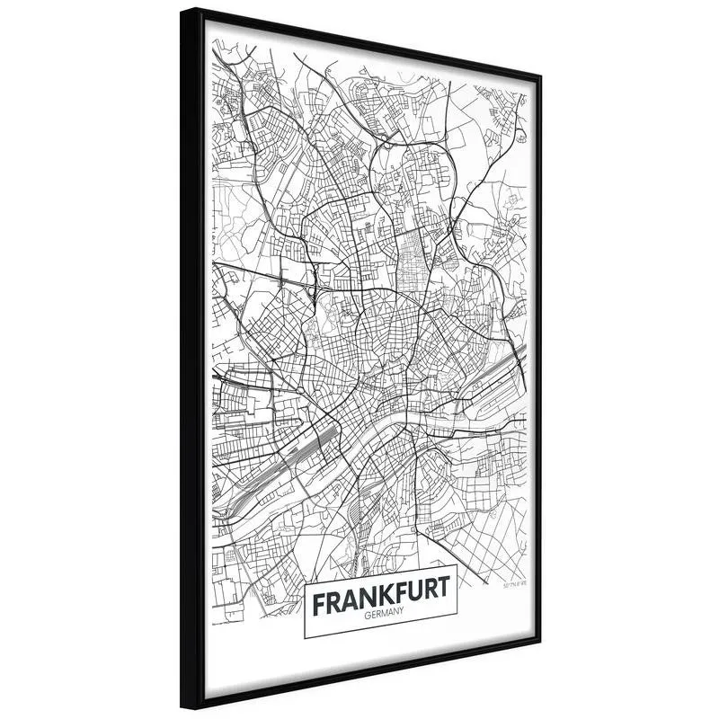 Poster City map: Frankfurt