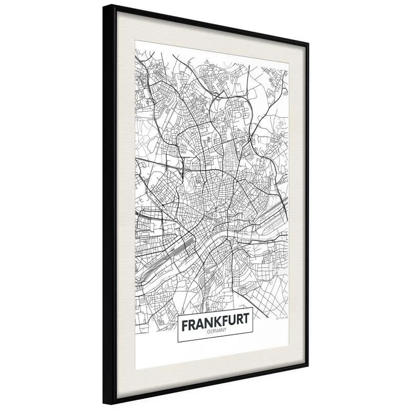 Poster City map: Frankfurt