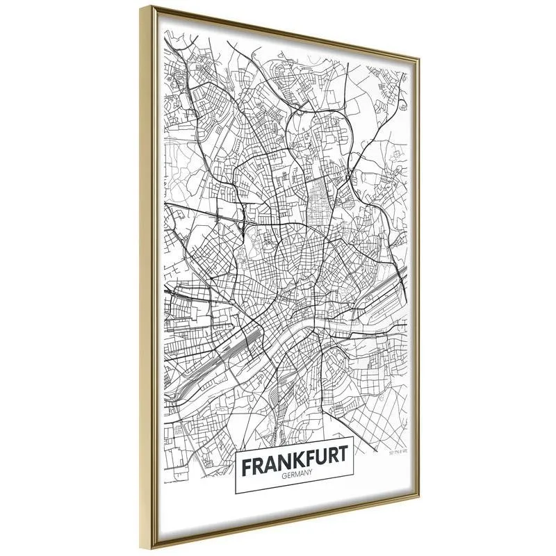 Poster City map: Frankfurt