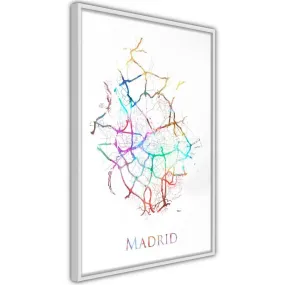 Poster City Map: Madrid (Colour)