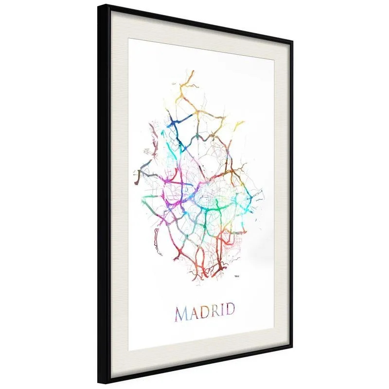 Poster City Map: Madrid (Colour)