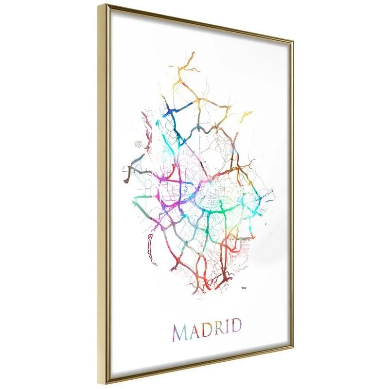 Poster City Map: Madrid (Colour)