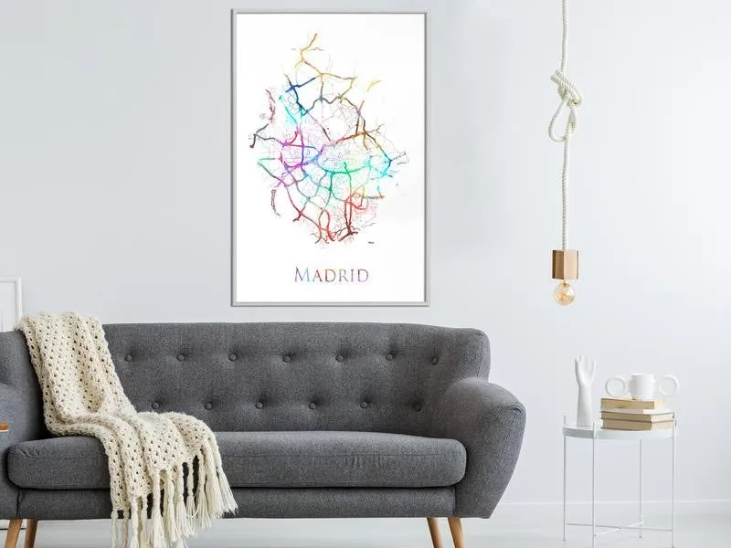 Poster City Map: Madrid (Colour)