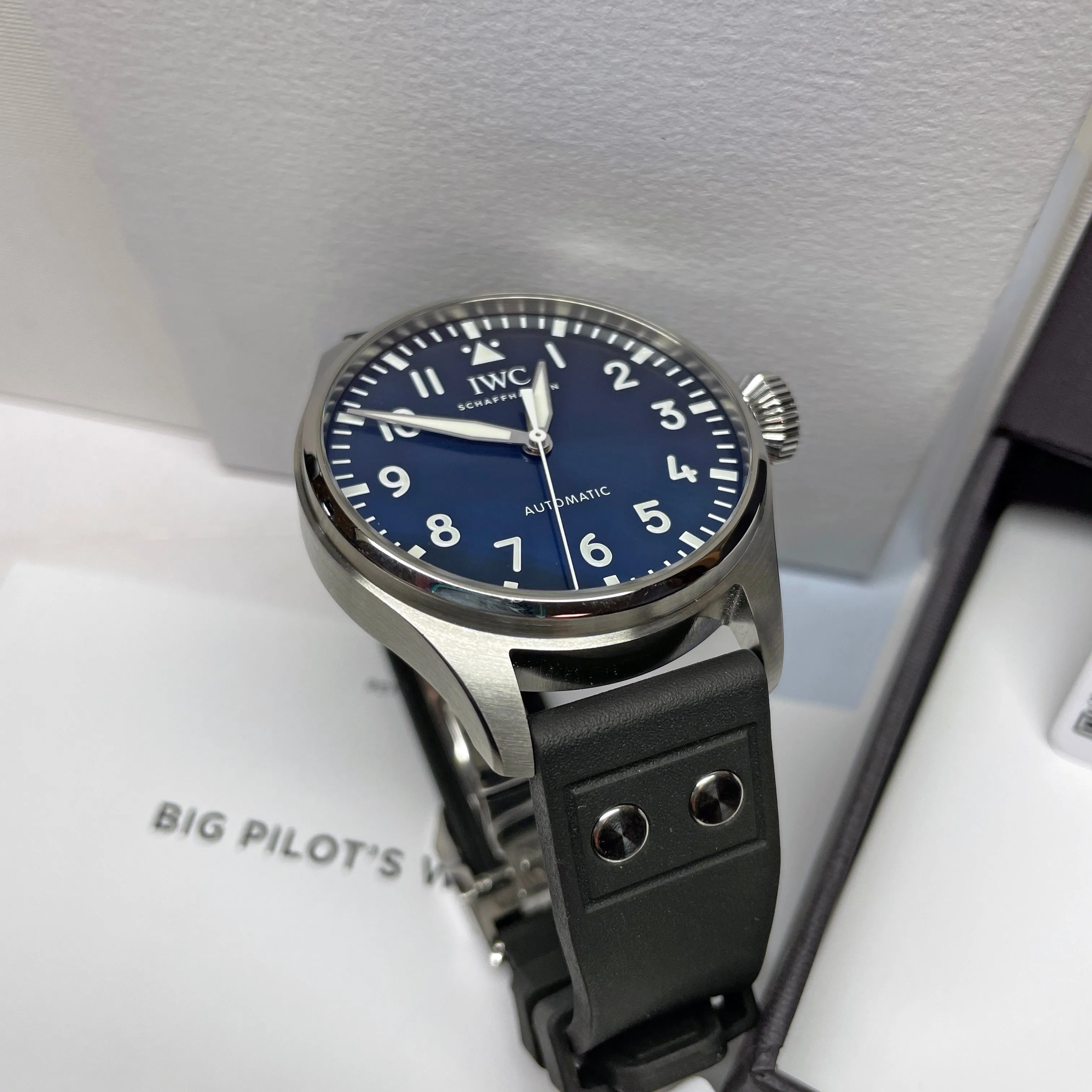 Pre-Owned IWC Big Pilot's Watch 43mm Blue Watch IW329303