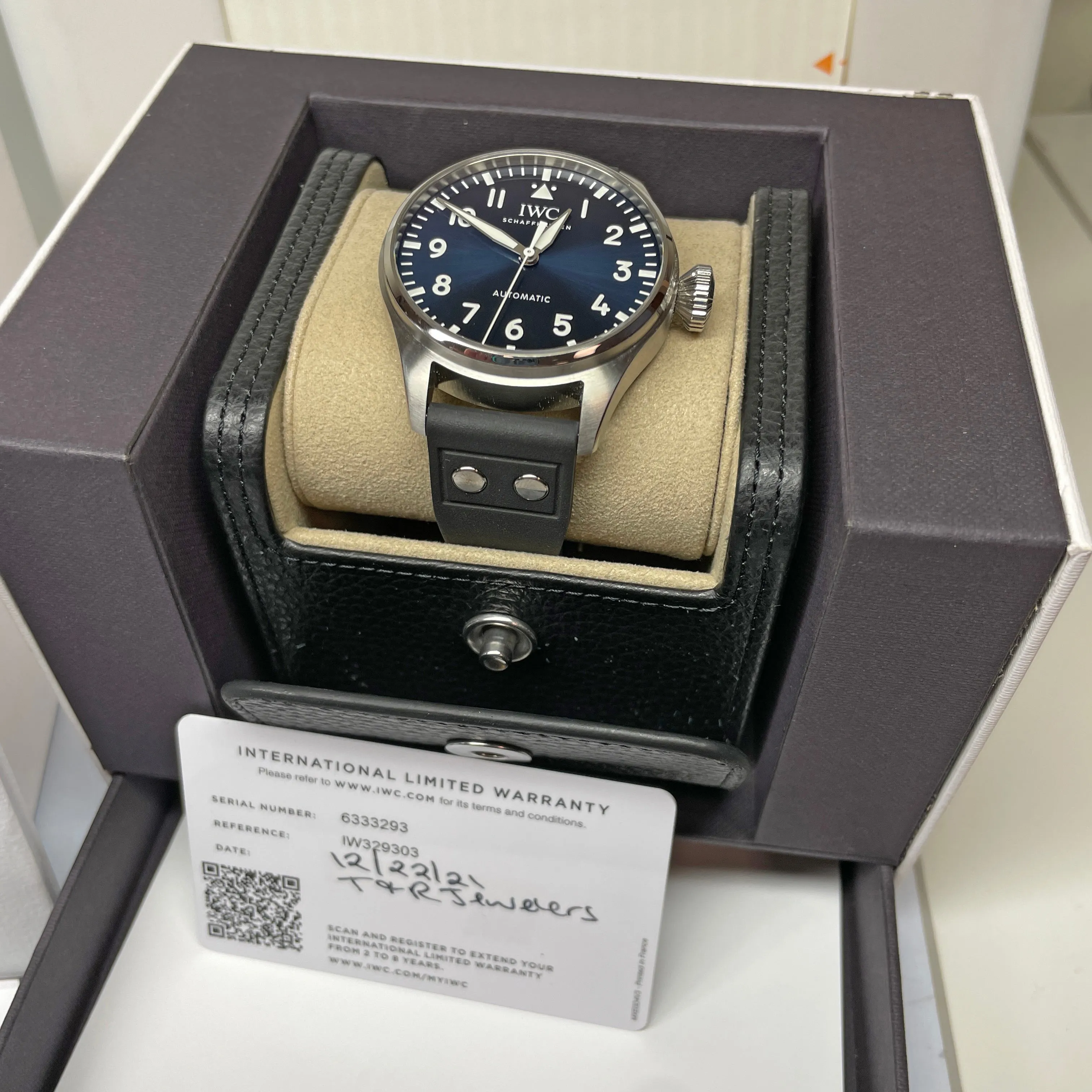 Pre-Owned IWC Big Pilot's Watch 43mm Blue Watch IW329303