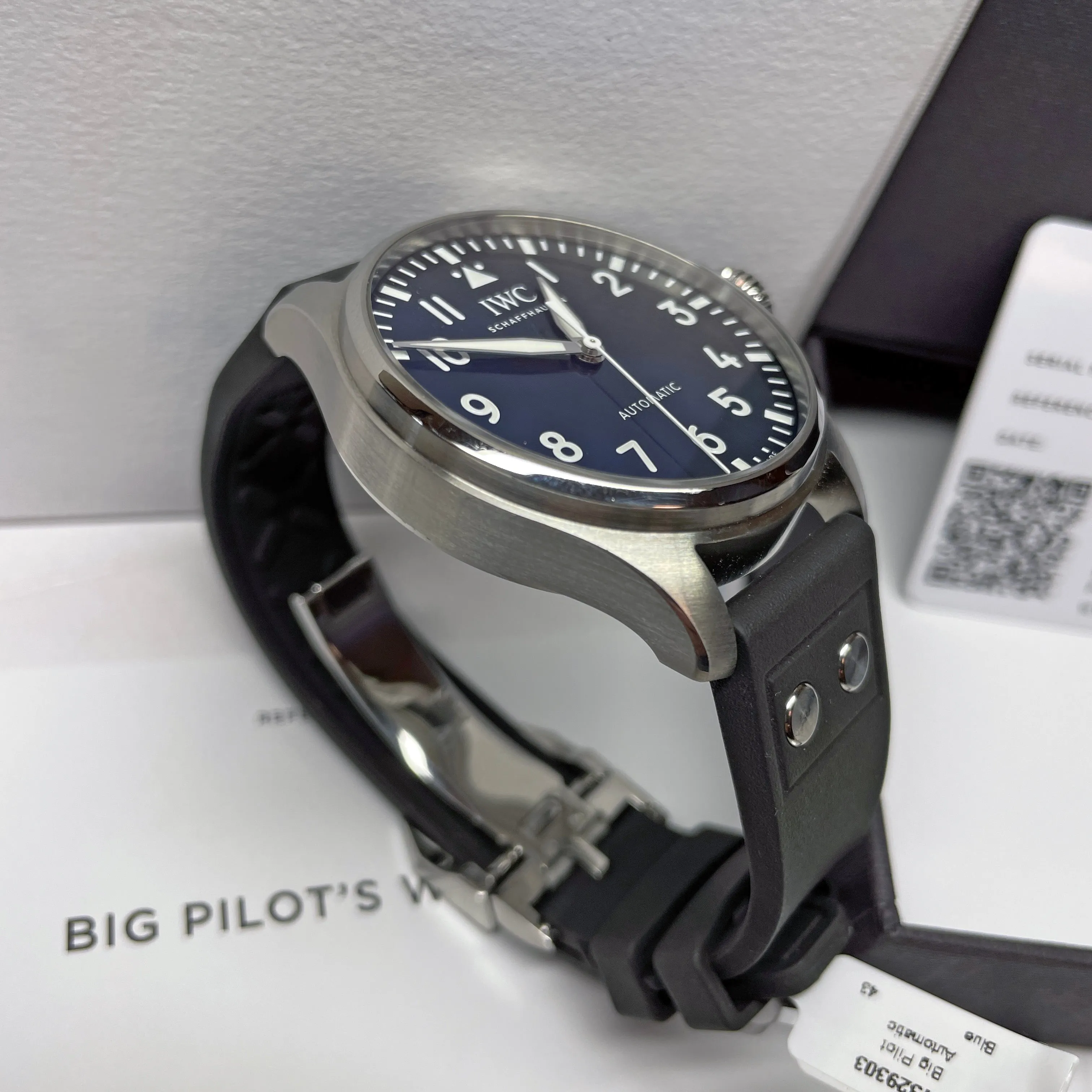 Pre-Owned IWC Big Pilot's Watch 43mm Blue Watch IW329303