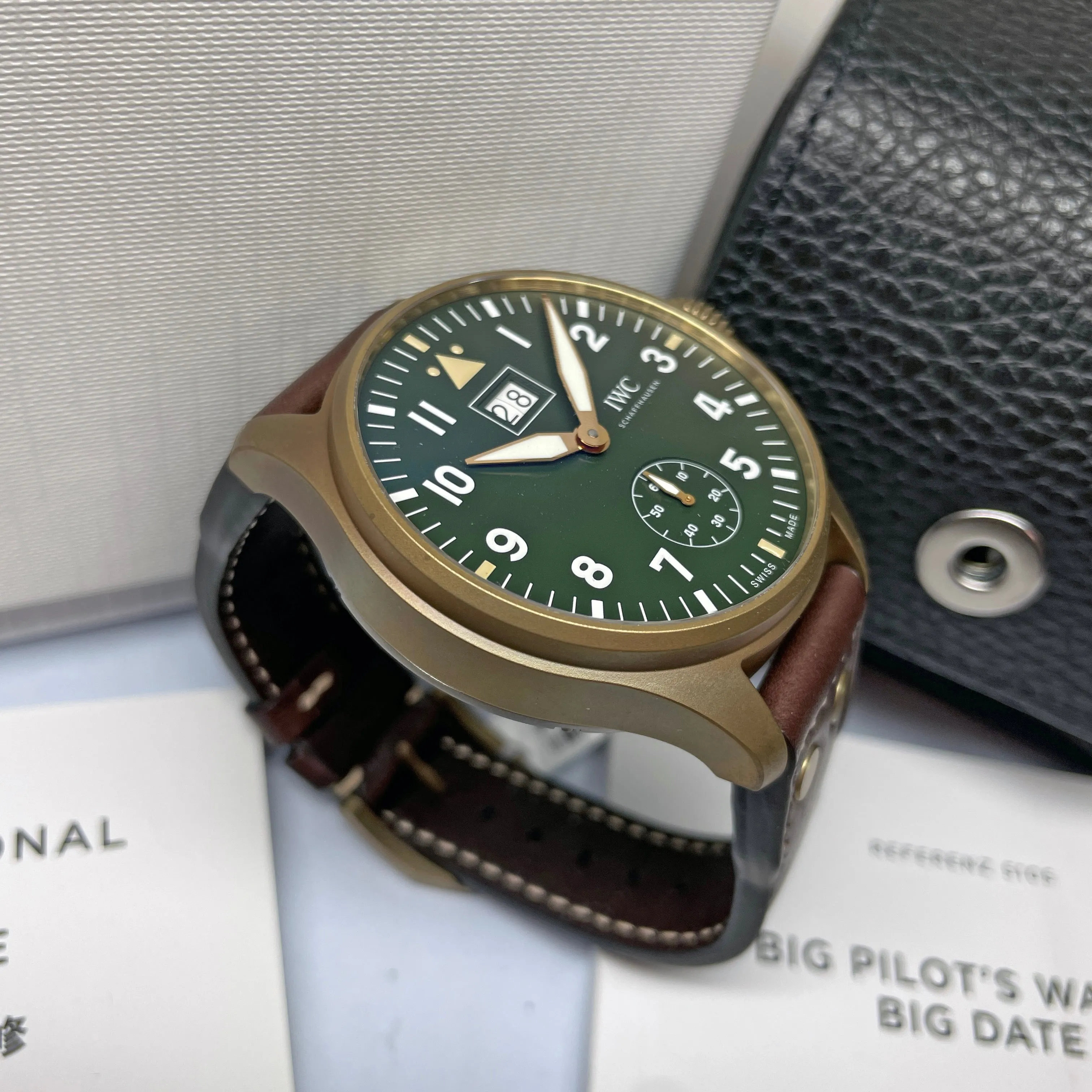 Pre-Owned IWC Spitfire Mission Accomplished Watch 46.2mm Green Bronze IW510506