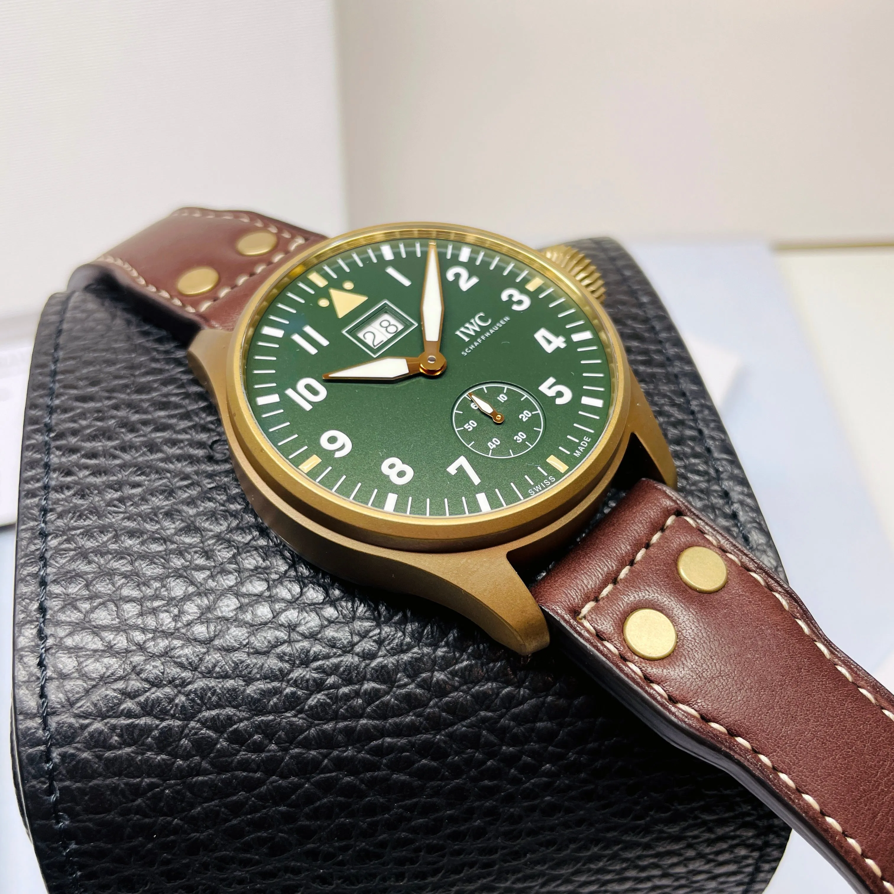 Pre-Owned IWC Spitfire Mission Accomplished Watch 46.2mm Green Bronze IW510506