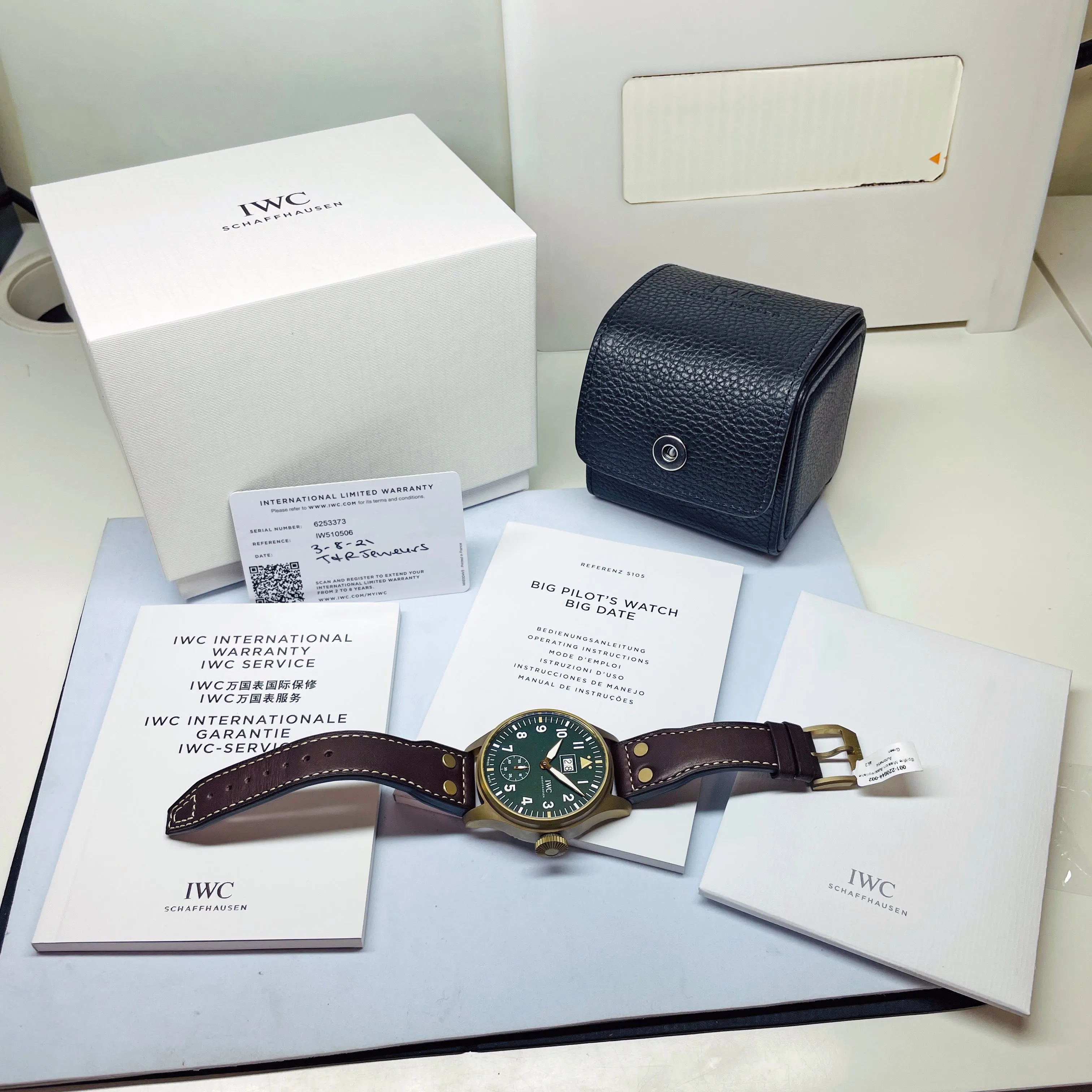 Pre-Owned IWC Spitfire Mission Accomplished Watch 46.2mm Green Bronze IW510506