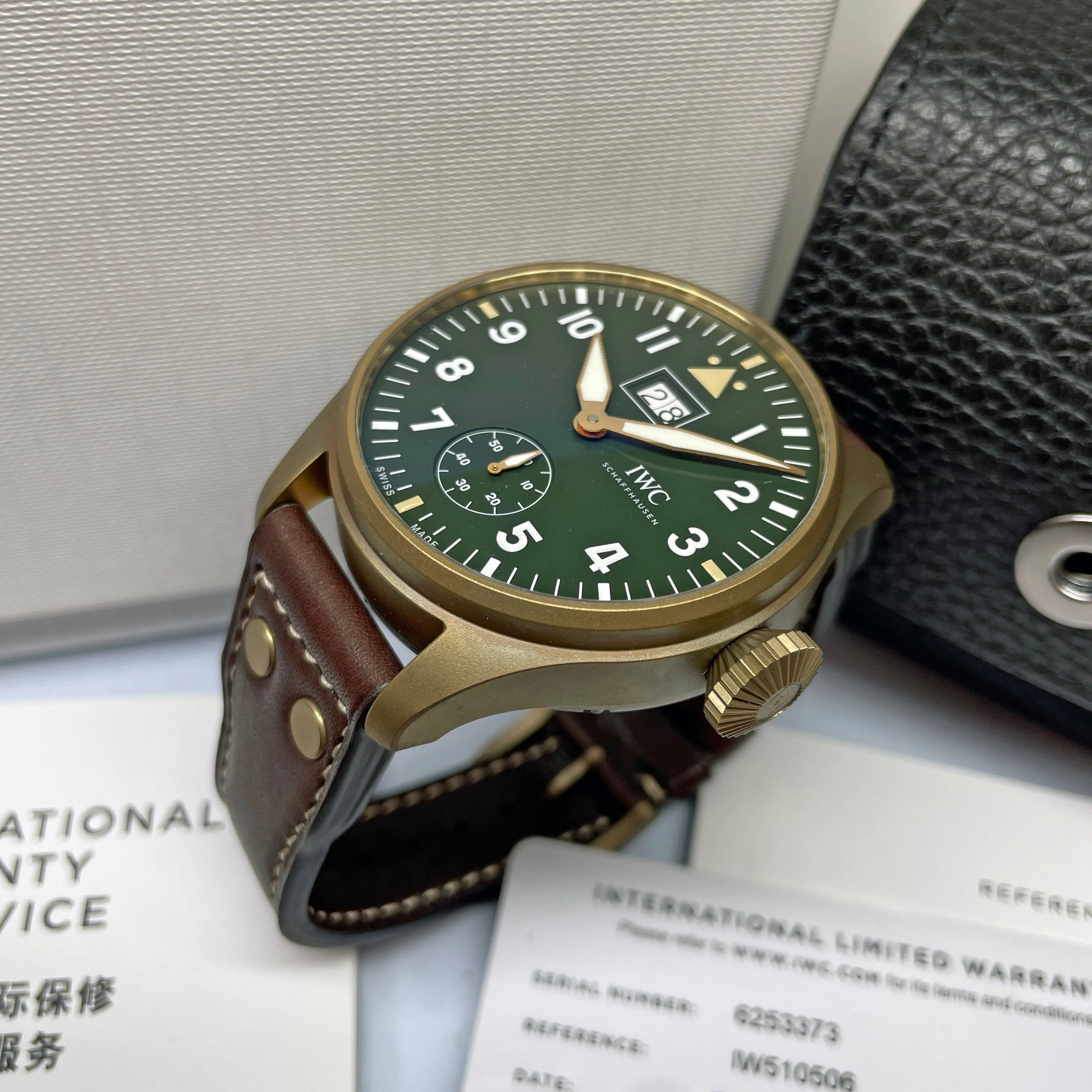 Pre-Owned IWC Spitfire Mission Accomplished Watch 46.2mm Green Bronze IW510506