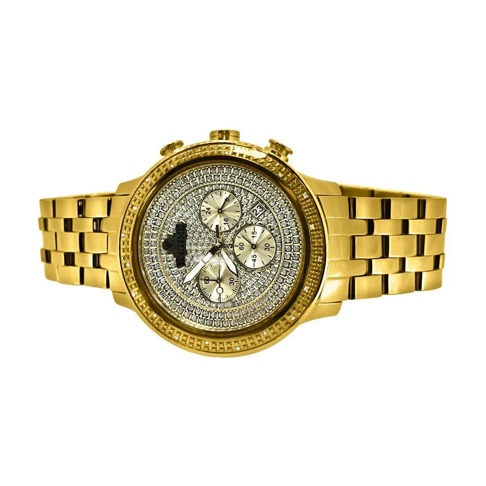 Prince IceTime Watch .15cttw Diamond IP Gold