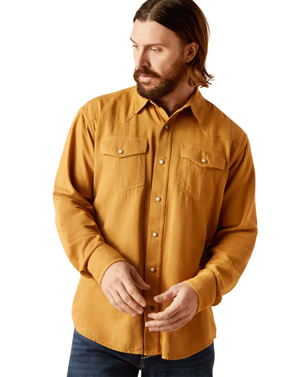 Product Name:  Ariat Men's Jurlington Retro Fit Solid Long Sleeve Snap Western Shirt - Tall