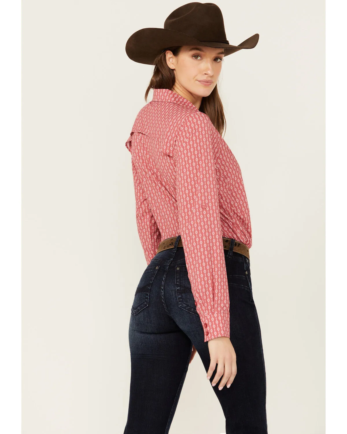 Product Name:  Ariat Women's Southwestern Striped VentTek Long Sleeve Button-Down Western Shirt