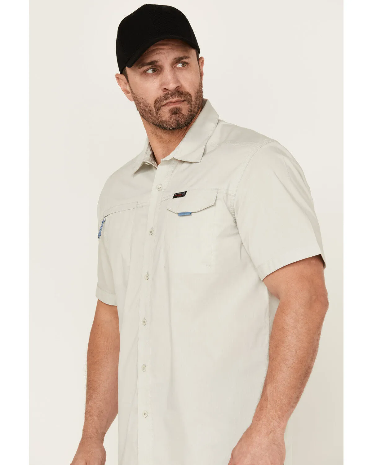 Product Name:  ATG by Wrangler Men's Solid Short Sleeve Button-Down Performance Western Shirt