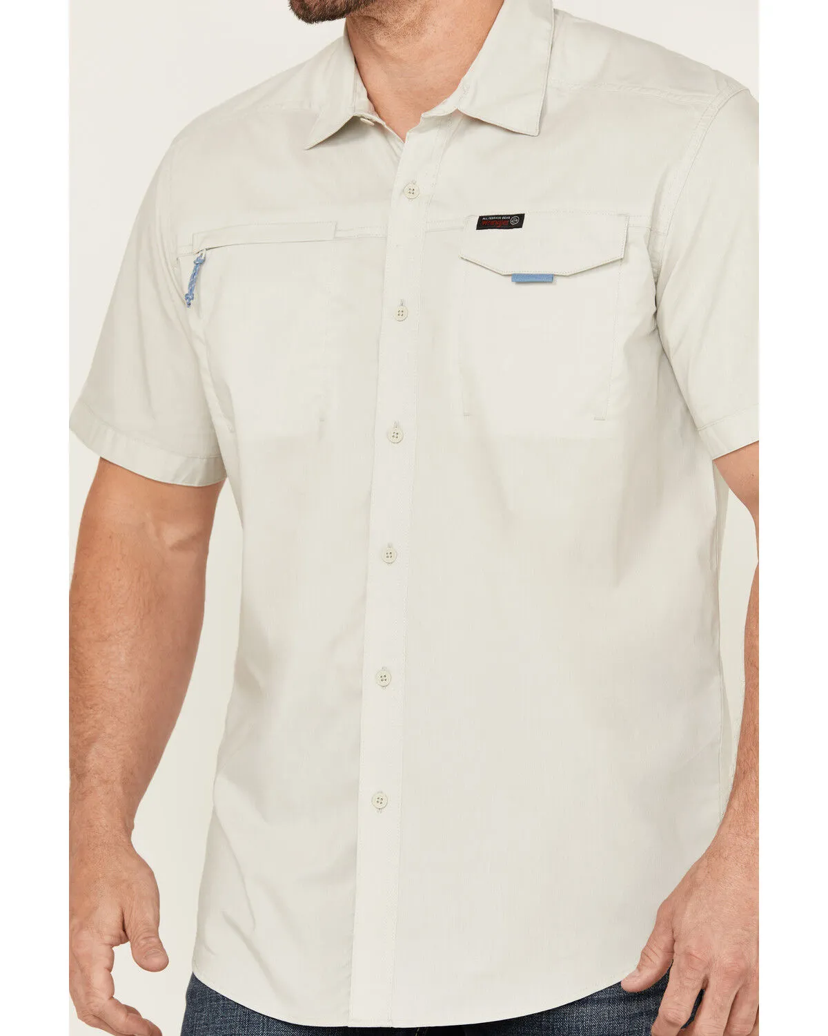 Product Name:  ATG by Wrangler Men's Solid Short Sleeve Button-Down Performance Western Shirt