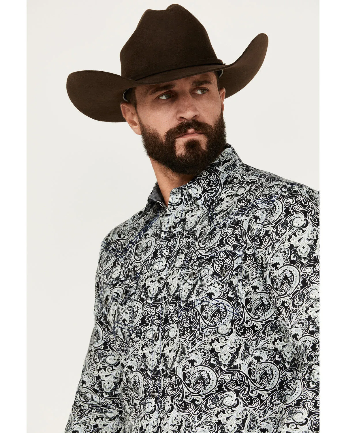 Product Name:  Cody James Men's Showdown Paisley Print Long Sleeve Snap Western Shirt