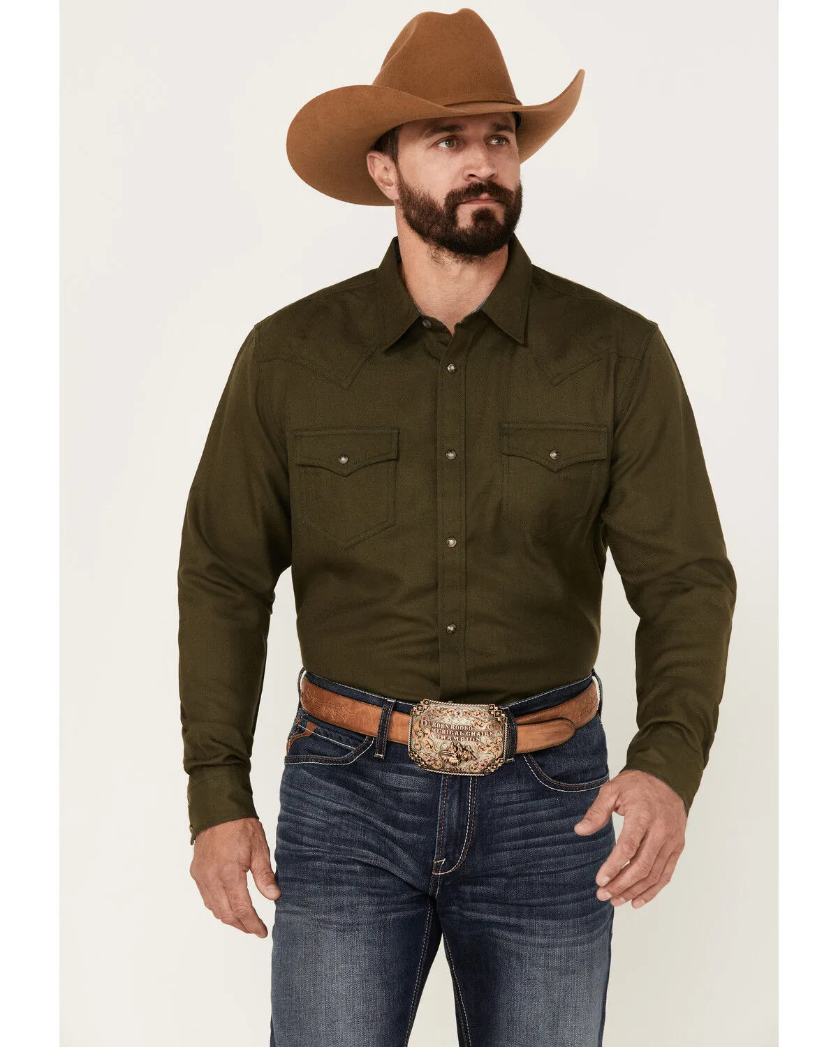 Product Name:  Cody James Men's Wooly Mammoth Solid Long Sleeve Snap Western Shirt