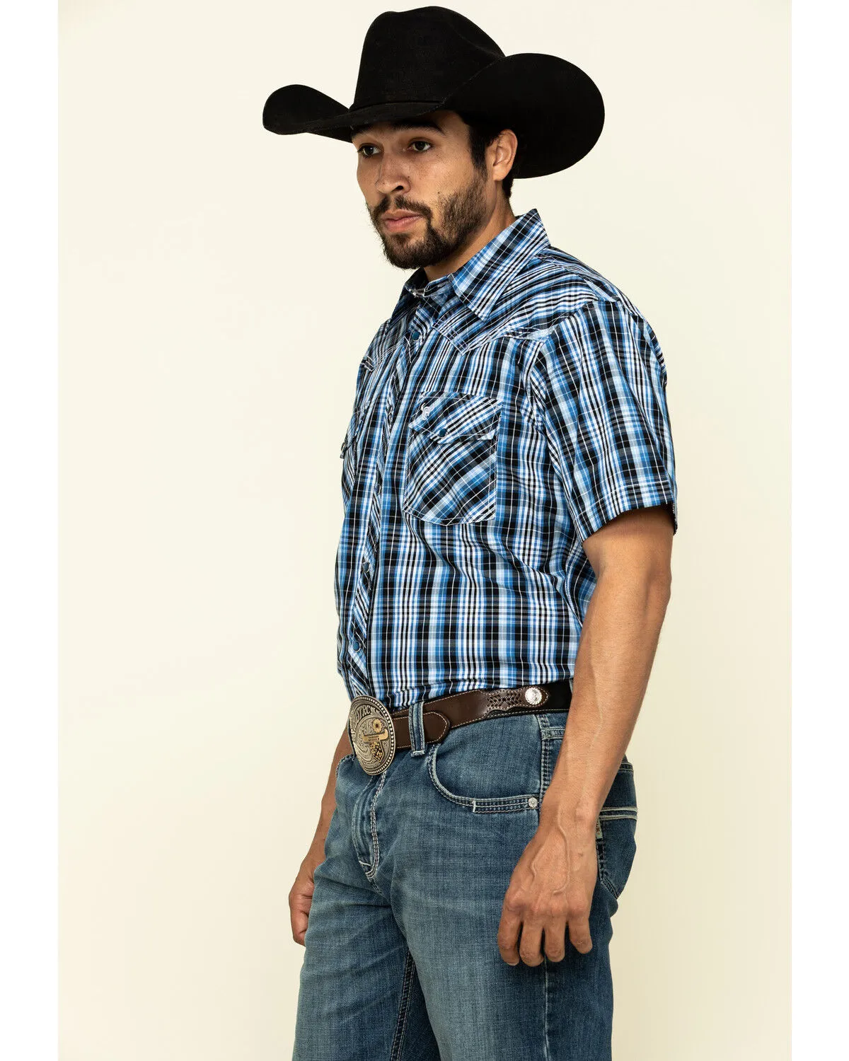 Product Name:  Cowboy Hardware Men's Heeler Plaid Short Sleeve Western Shirt