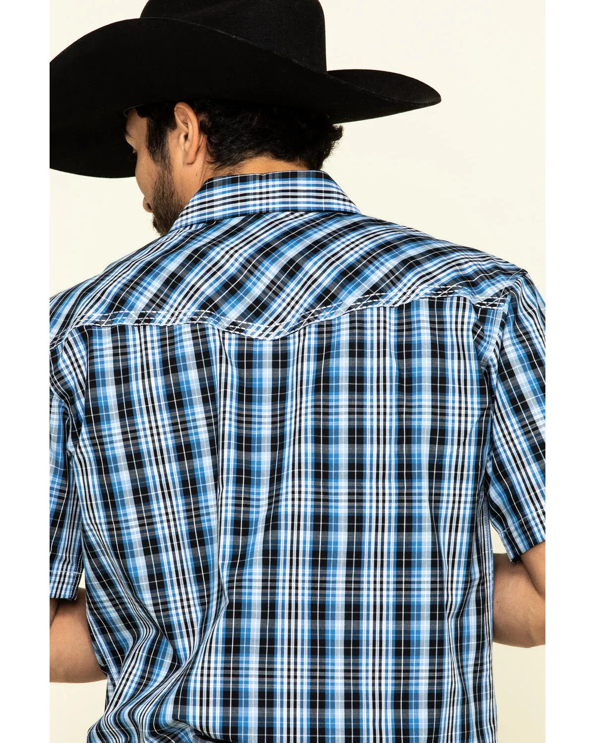 Product Name:  Cowboy Hardware Men's Heeler Plaid Short Sleeve Western Shirt